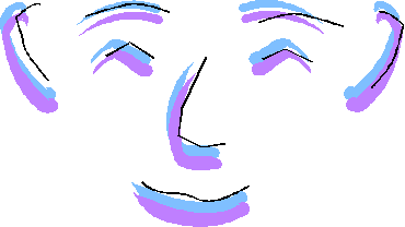 Abstract smiling face