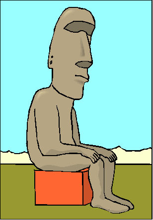 Easter Island seated statue